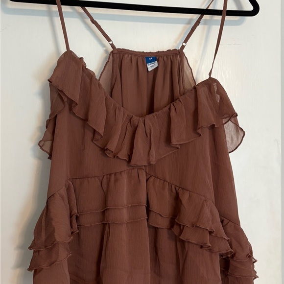 Old Navy Brown Ruffled Camisole - Picture 3 of 5